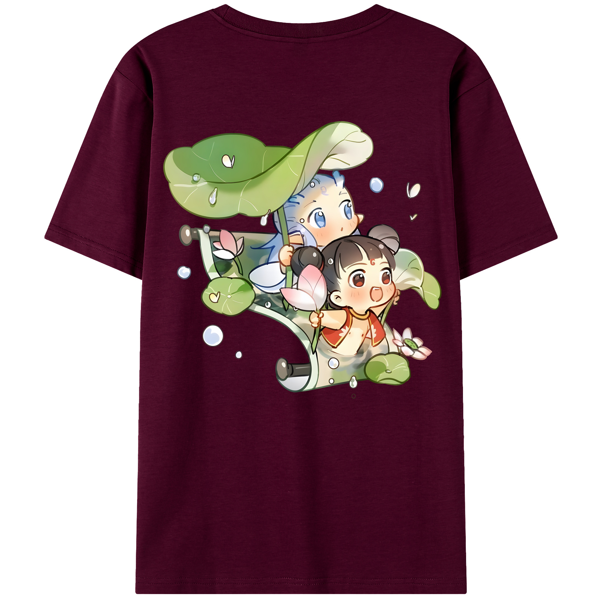 （画像用） Ne Zha 2 ナタ 魔童の大暴れ レディース半袖Tシャツ(バックプリント)